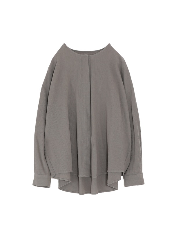 cotton no collar shirt