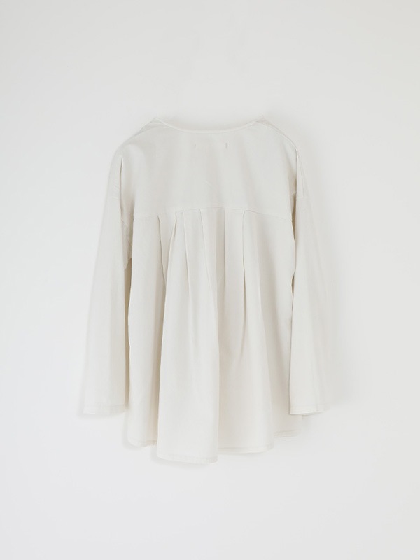 evam eva｜cotton wool no collar shirt｜ladies',tops