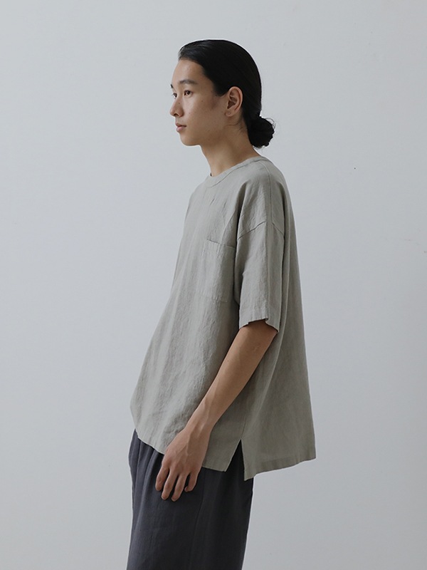 evam eva｜water linen half sleeve pullover [men's]｜men's
