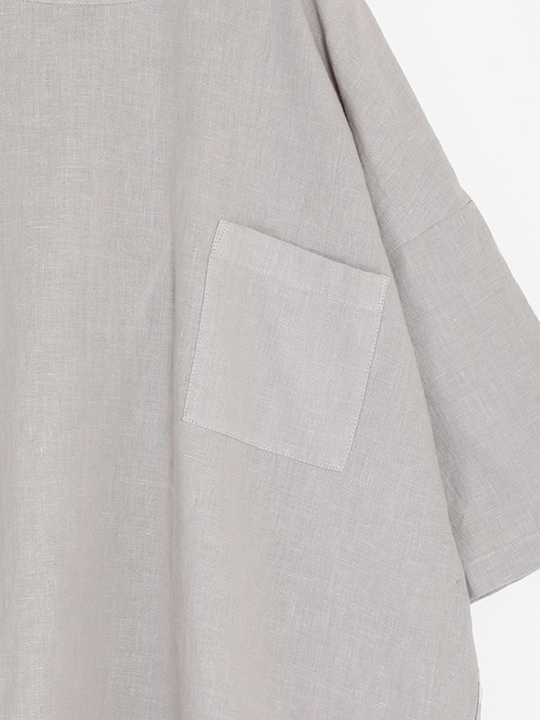water linen half sleeve pullover [men's]