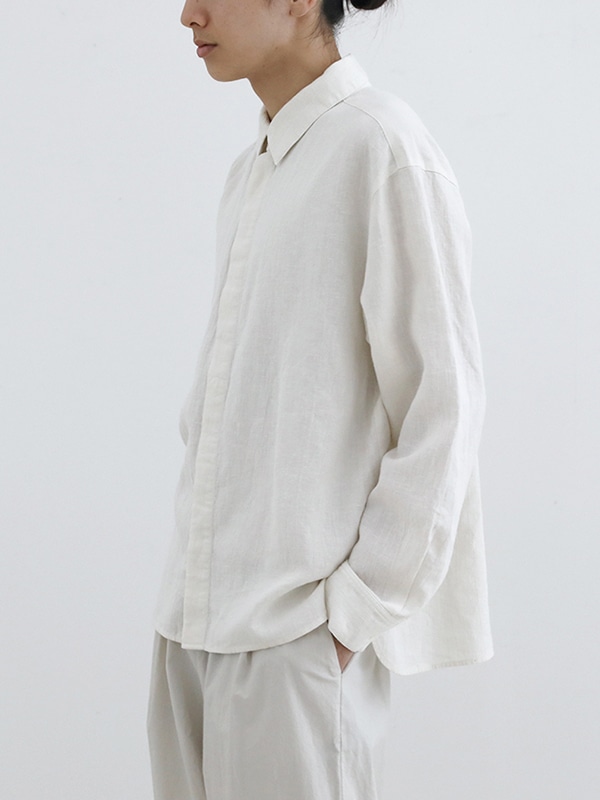 evam eva｜water linen shirt [men's]｜men's