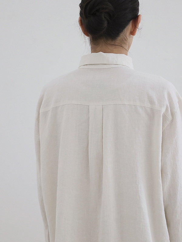 evam eva｜water linen shirt [men's]｜men's