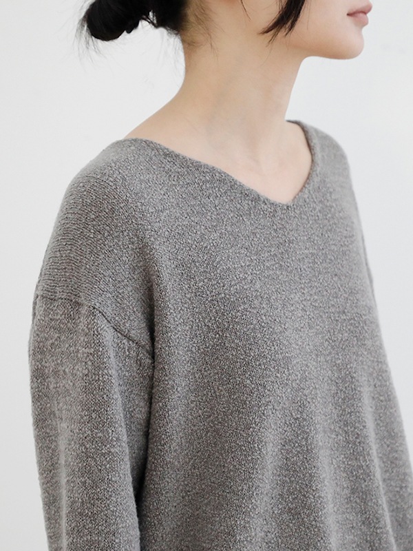 evam eva【アルパカウールVネック】 evam eva｜wool alpaca pullover｜すべての商品