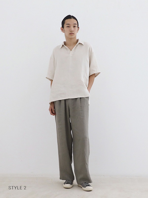 linen polo shirt [men's]