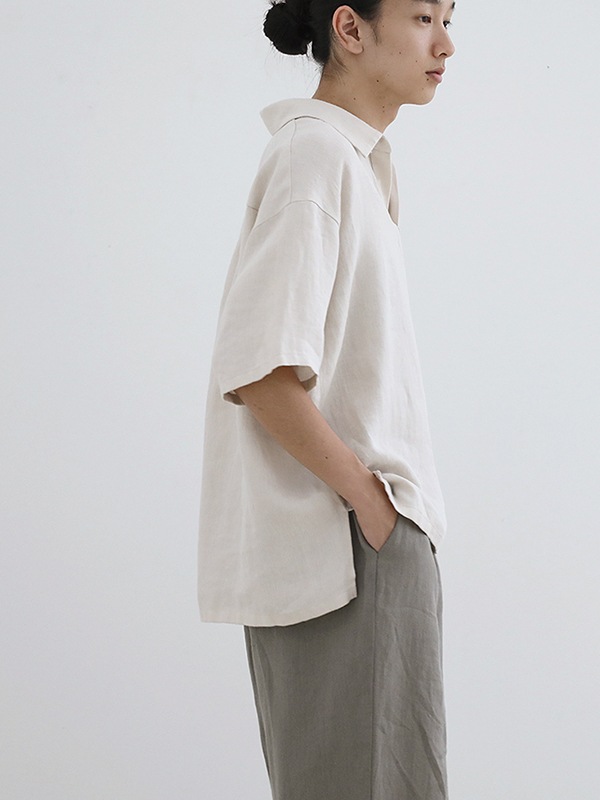 linen polo shirt [men's]