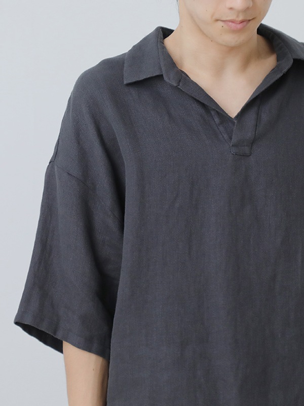 linen polo shirt [men's]