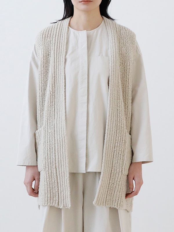 evam eva｜wool alpaca aze vest｜ladies',outer