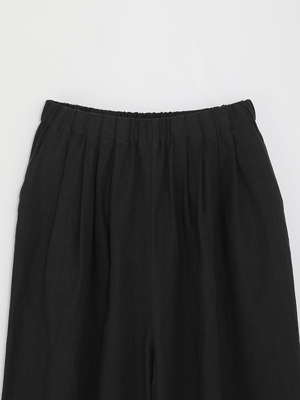 water linen tuck pants
