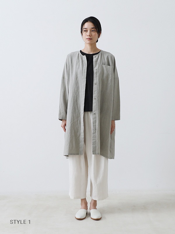 evam eva｜water linen tuck pants｜ladies',bottoms