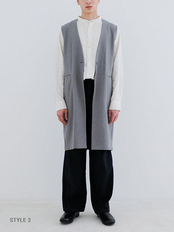 トップス evam eva linen cotton short vest Evam Eva | Linen Cotton Short Vest - Grey | Women | Blue