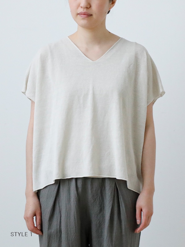 evam eva ニットベスト evam eva｜paper cotton aze vest｜ladies',tops