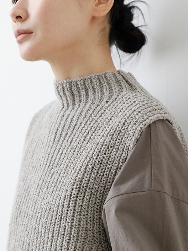 evameva ウールベストMサイズ シルバーセージ evameva ウールベストM