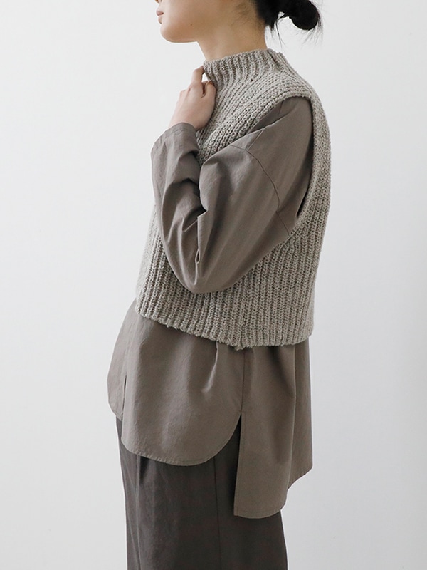 evam eva｜wool alpaca aze vest｜すべての商品