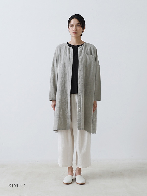 evam eva｜water linen tunic shirt｜ladies',tops