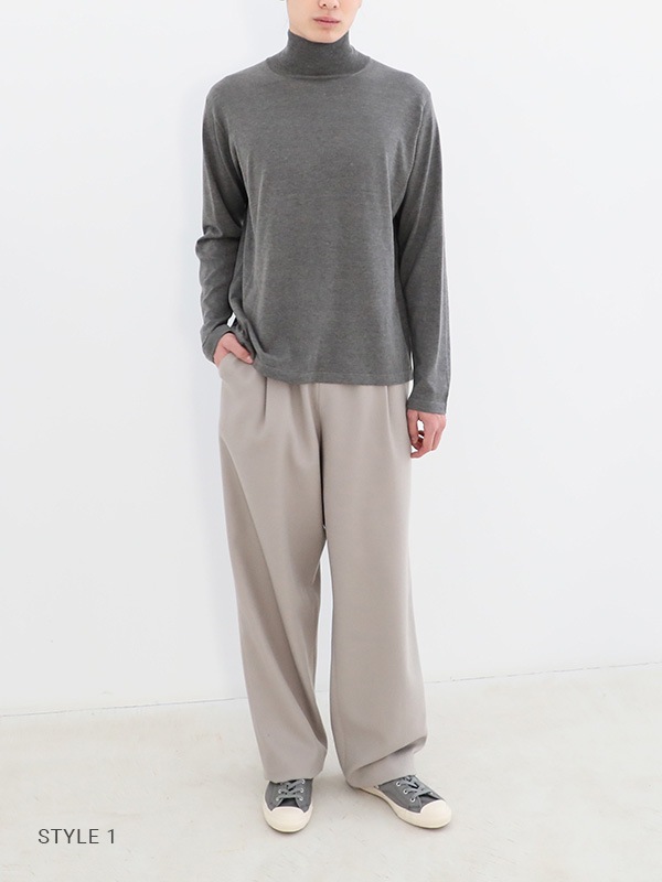wool wide pants [men's]