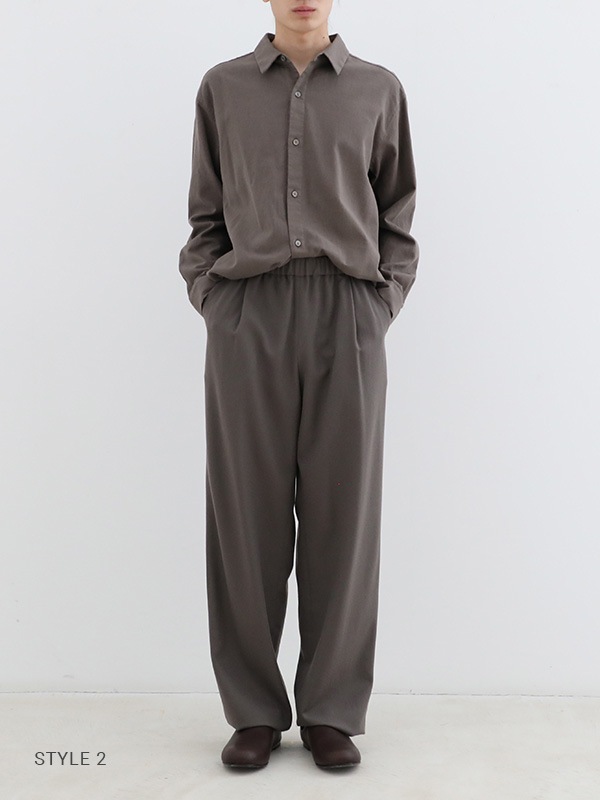 wool wide pants [men's]