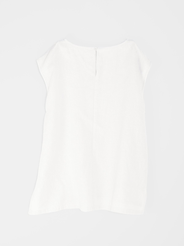 evam eva リネンノースリーブブラウス evam eva｜water linen sleeveless｜ladies',tops
