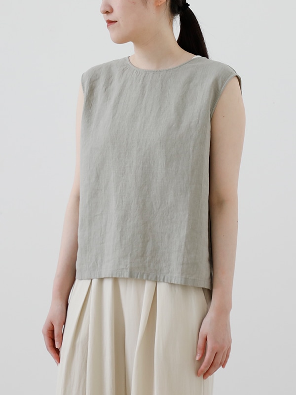 evam eva｜water linen sleeveless｜ladies',tops
