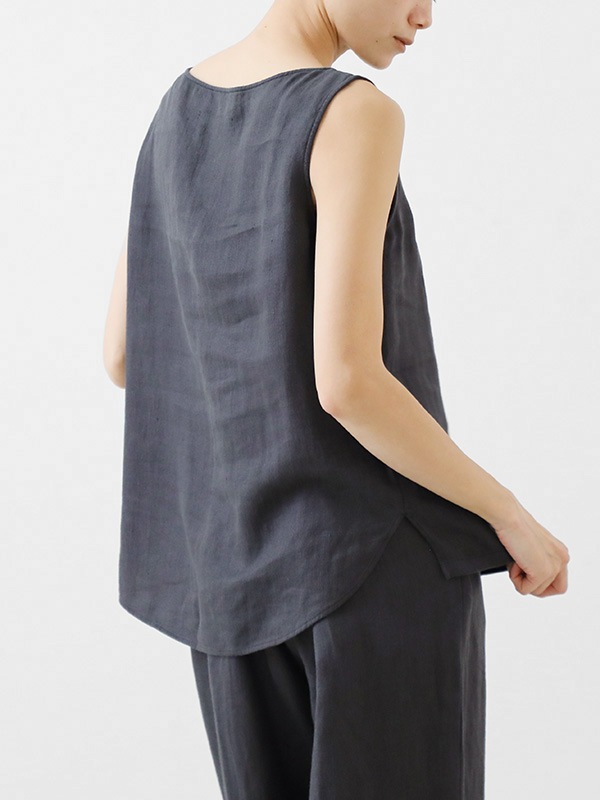 evam eva｜linen sleeveless｜ladies',tops