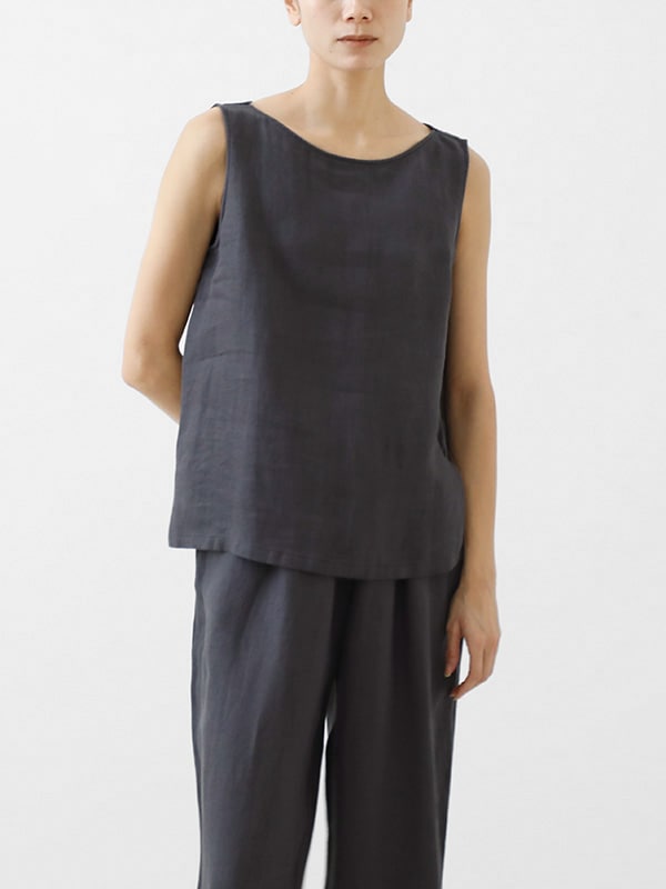 evam eva｜linen sleeveless｜ladies',tops