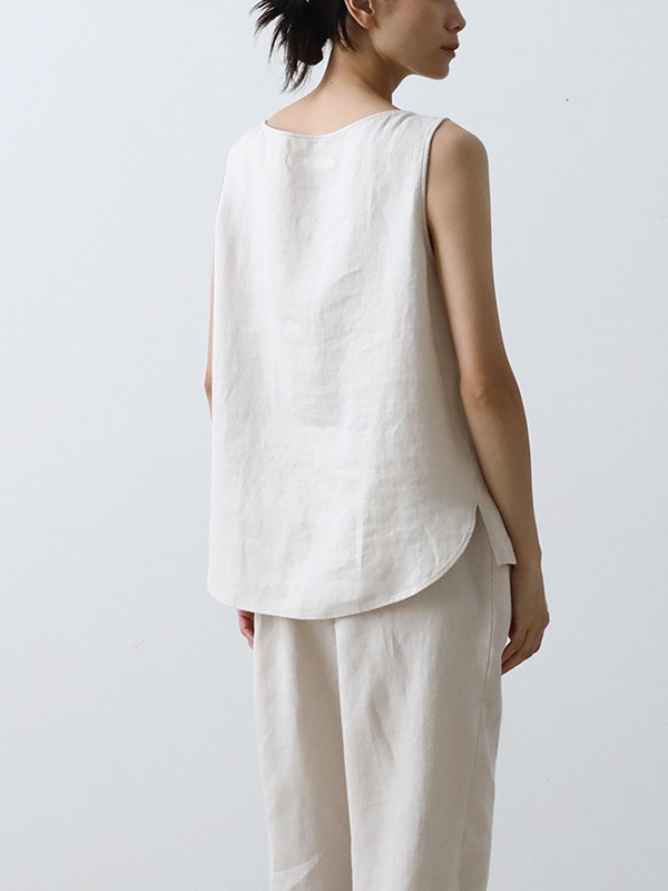 evam eva｜linen sleeveless｜ladies',tops