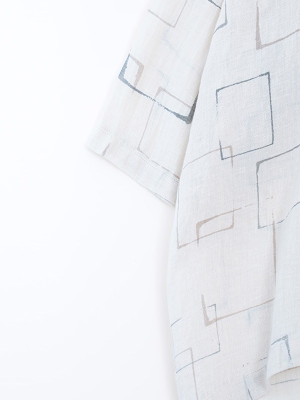 printed wide pullover 