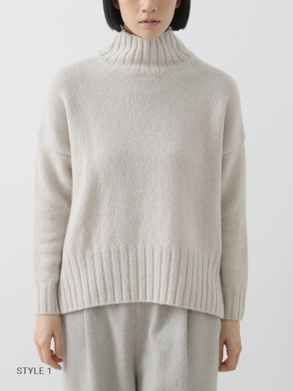 evam eva｜cashmere turtleneck｜ladies',tops