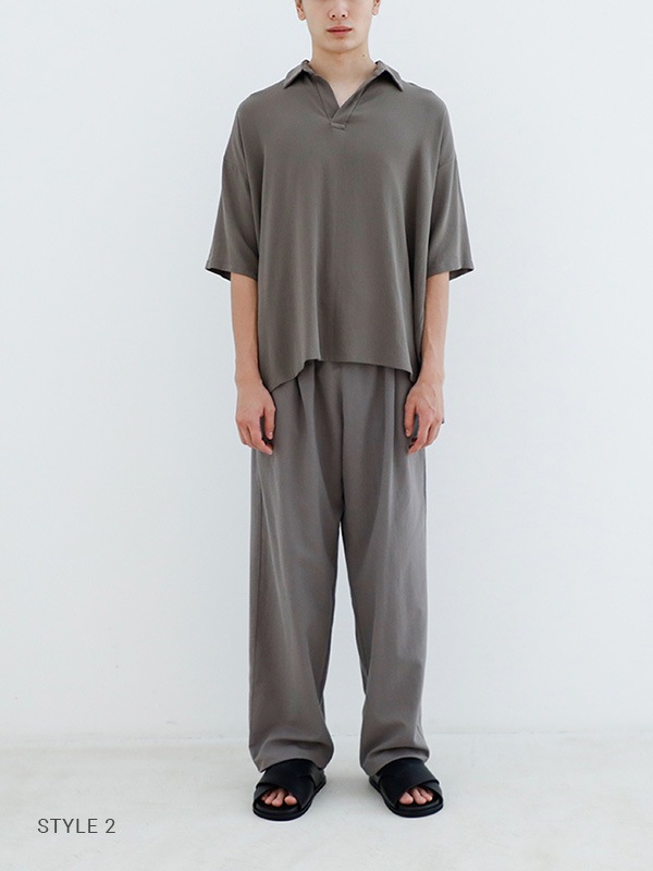 【evam eva】ヘンプローブ　ヘンプ100% evam eva｜cotton cupro pullover [men's]｜men's