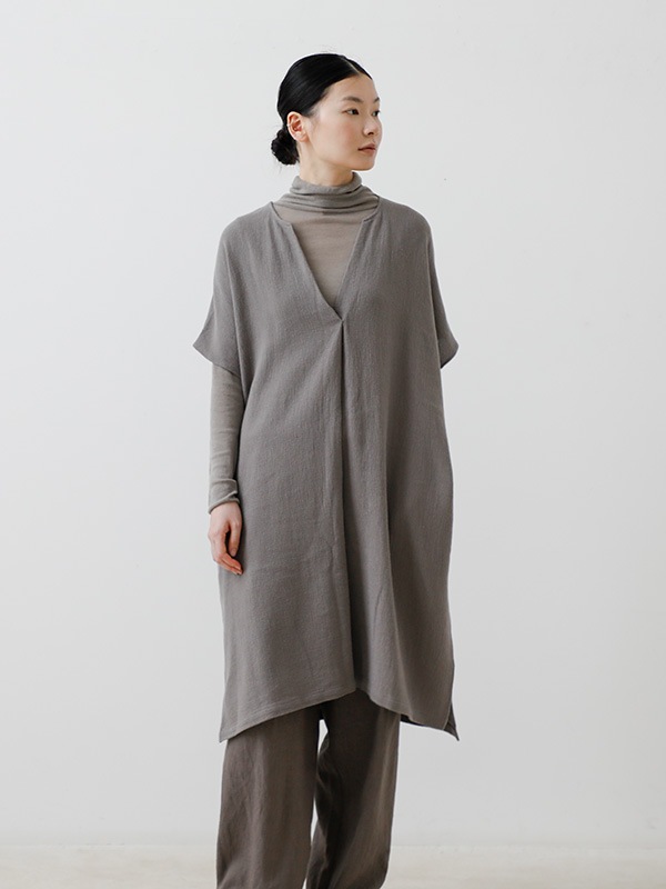 evam eva｜linen cotton poncho｜ladies',one-piece