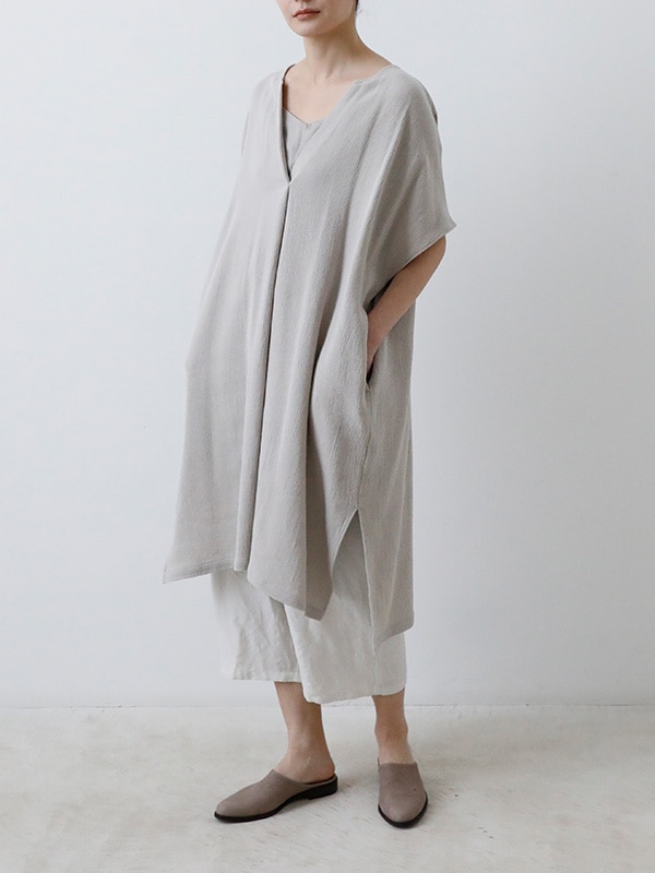 evam eva｜linen cotton poncho｜ladies',one-piece