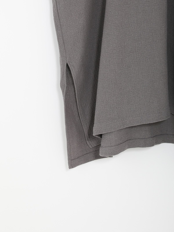 2024SS エヴァムエヴァ evam eva linen cotton poncho リネンコットンポンチョ ｜グレー系 トップス ノースリーブ【2400014668391】 evam eva｜linen cotton poncho｜ladies',one-piece