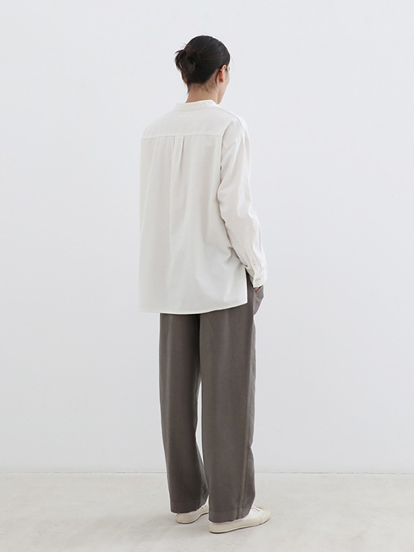brushed cotton wide pants [men's]