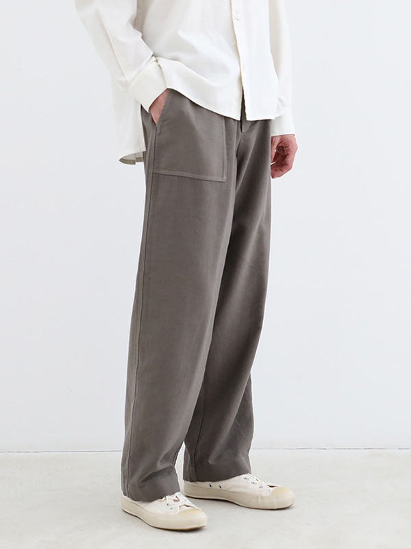 evam eva｜brushed cotton wide pants [men's]｜men's