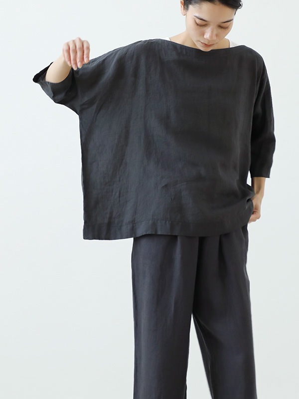 linen wide pullover