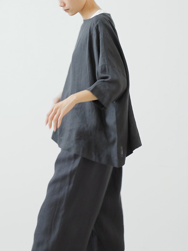 linen wide pullover
