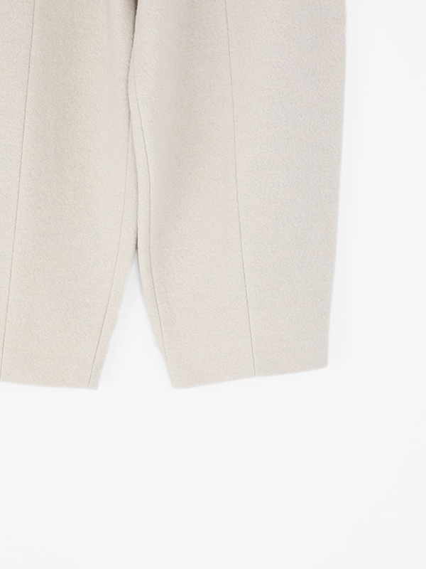 press wool cropped pants