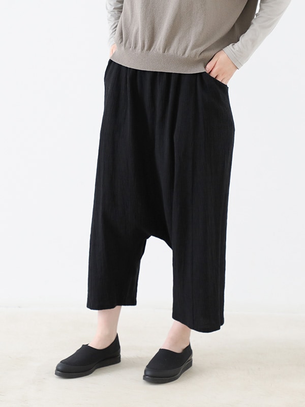 evam eva カシミヤ　サルエルパンツ evam eva エヴァムエヴァ カシミヤ100％ サルエルパンツ evam eva