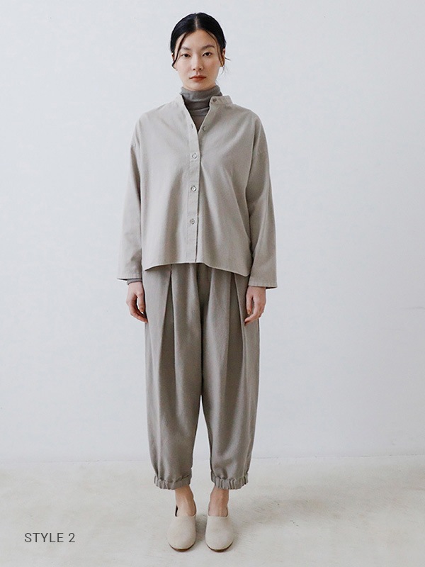 evam eva｜brushed cotton cropped pants｜ladies',bottoms