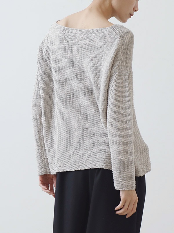 evam eva｜cotton linen pullover｜ladies',tops