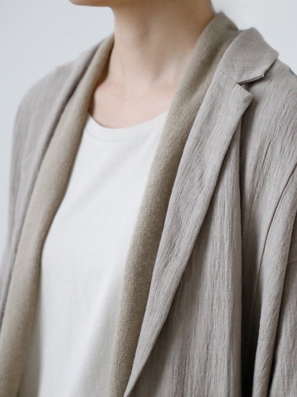 evam eva｜linen cotton long jacket｜ladies',outer