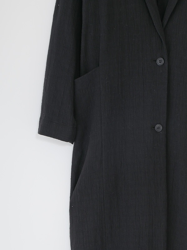 evam eva crepe linen jacket リクルート、セレモニーに evam eva｜linen cotton long jacket｜ladies',outer