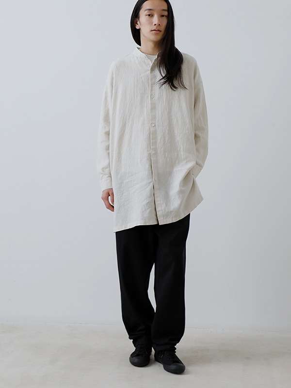 water linen long shirt [men's]