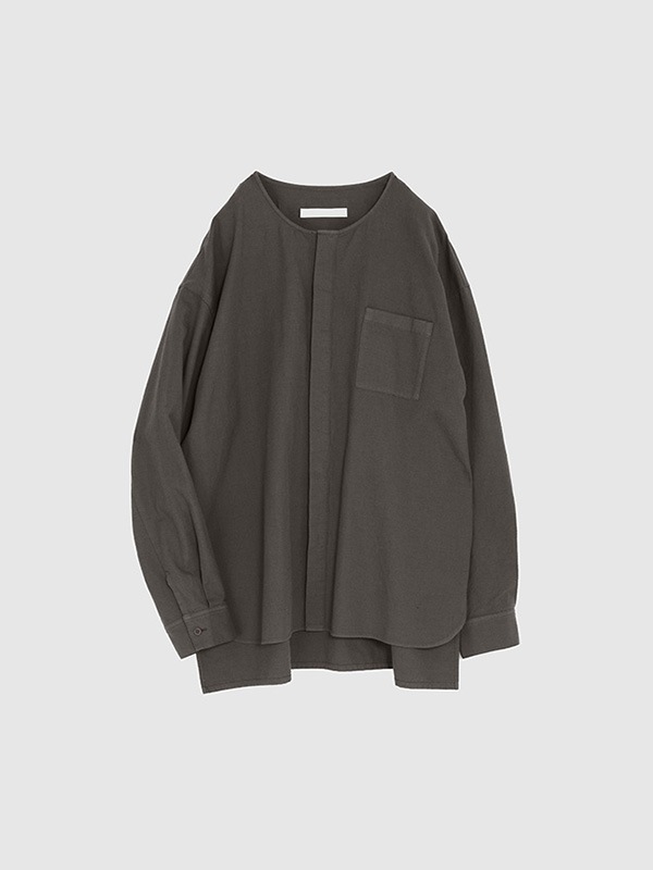 cotton cashmere no collar shirt [men's]