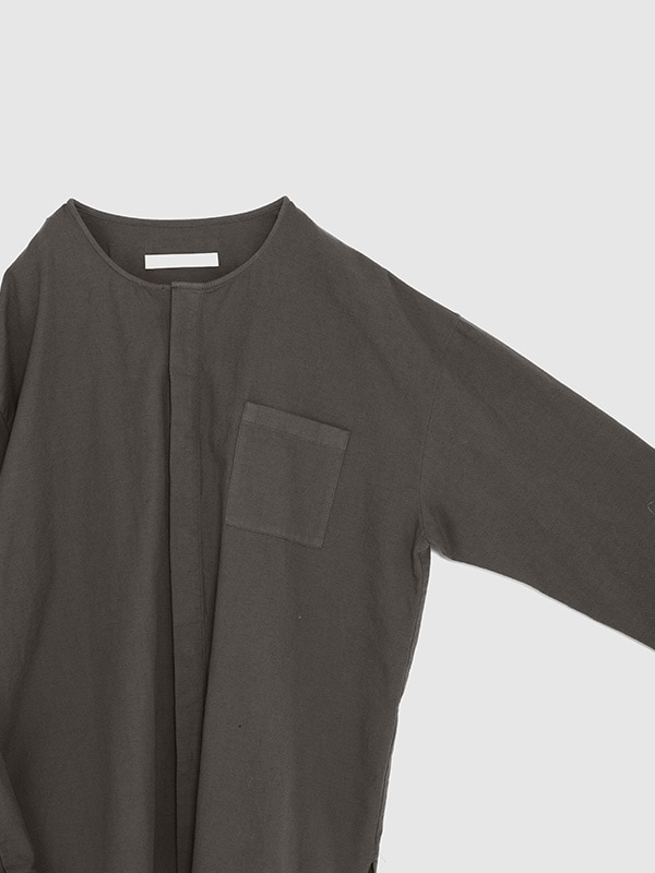cotton cashmere no collar shirt [men's]