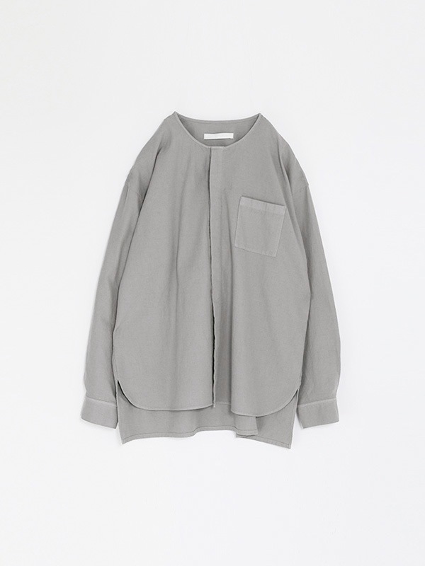 cotton cashmere no collar shirt [men's]