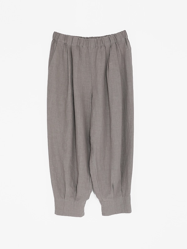 evam eva｜water linen hem tuck pants｜ladies',bottoms