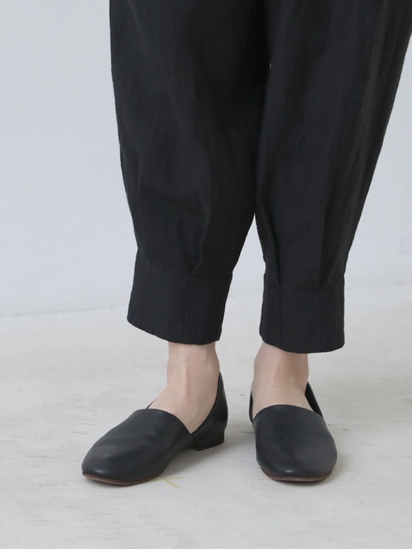 water linen hem tuck pants