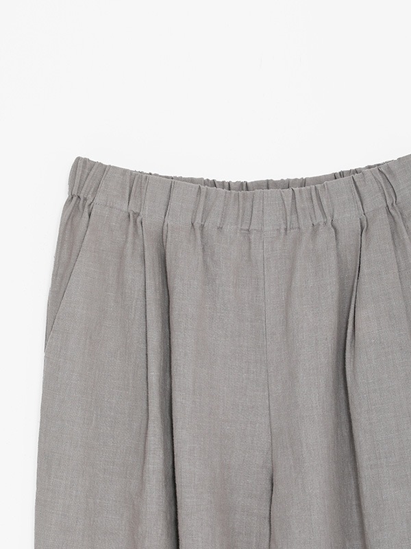 evam eva｜water linen hem tuck pants｜ladies',bottoms