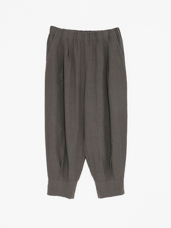evam eva｜water linen hem tuck pants｜ladies',bottoms