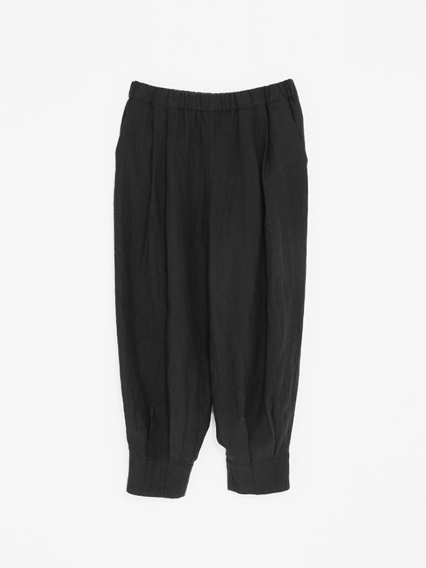 evam eva｜water linen hem tuck pants｜ladies',bottoms